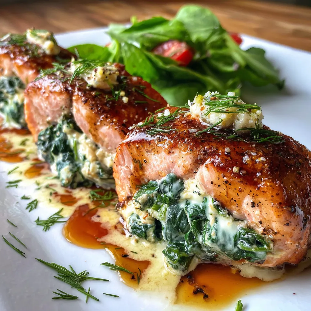 Creamy Spinach Stuffed Salmon: Dairy-Free & Classic Filling Options