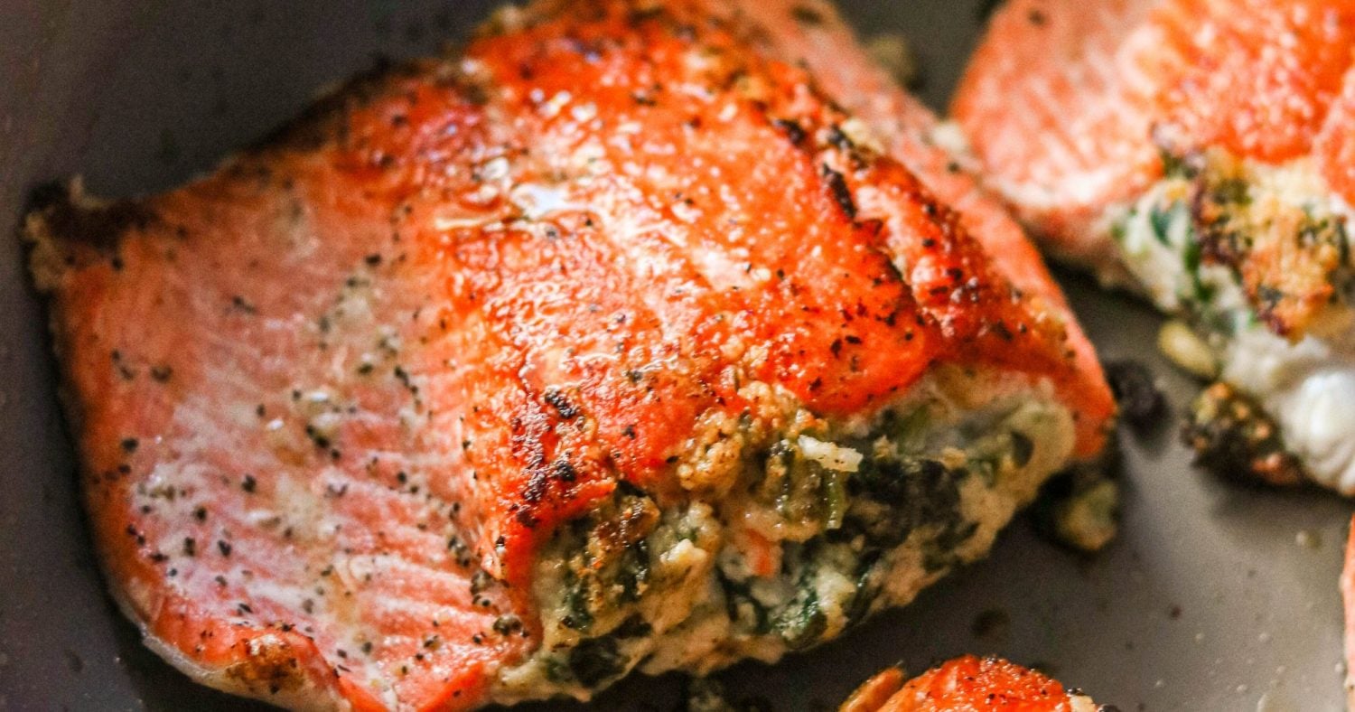 Minute Creamy Spinach Stuffed Salmon: Easy Weeknight Dinner